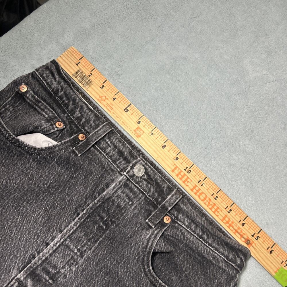 Y2K 2000s Levis Premium Loose Baggy Jeans Womena 30x28 Black Relaxed Ribcage VTG - Picture 10 of 14